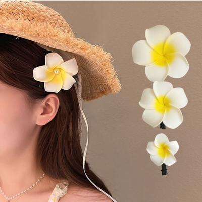 Hawaiian Flower Hair Clip For Women Girls Romantic Bohemian Side Bangs BB Clips Accessories