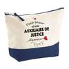 Blue Background Pouch Bazar of a Justice Auxiliary of Love - Original Gift Large Makeup Bag