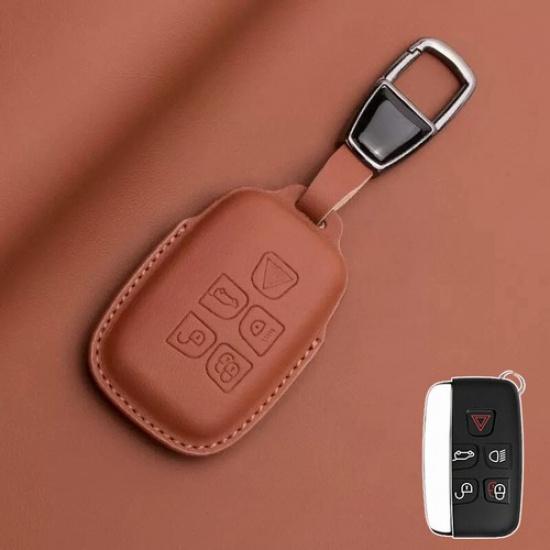 Genuine Leather Car Key Cover Case For Land Rover Range Rover Velar Discovery