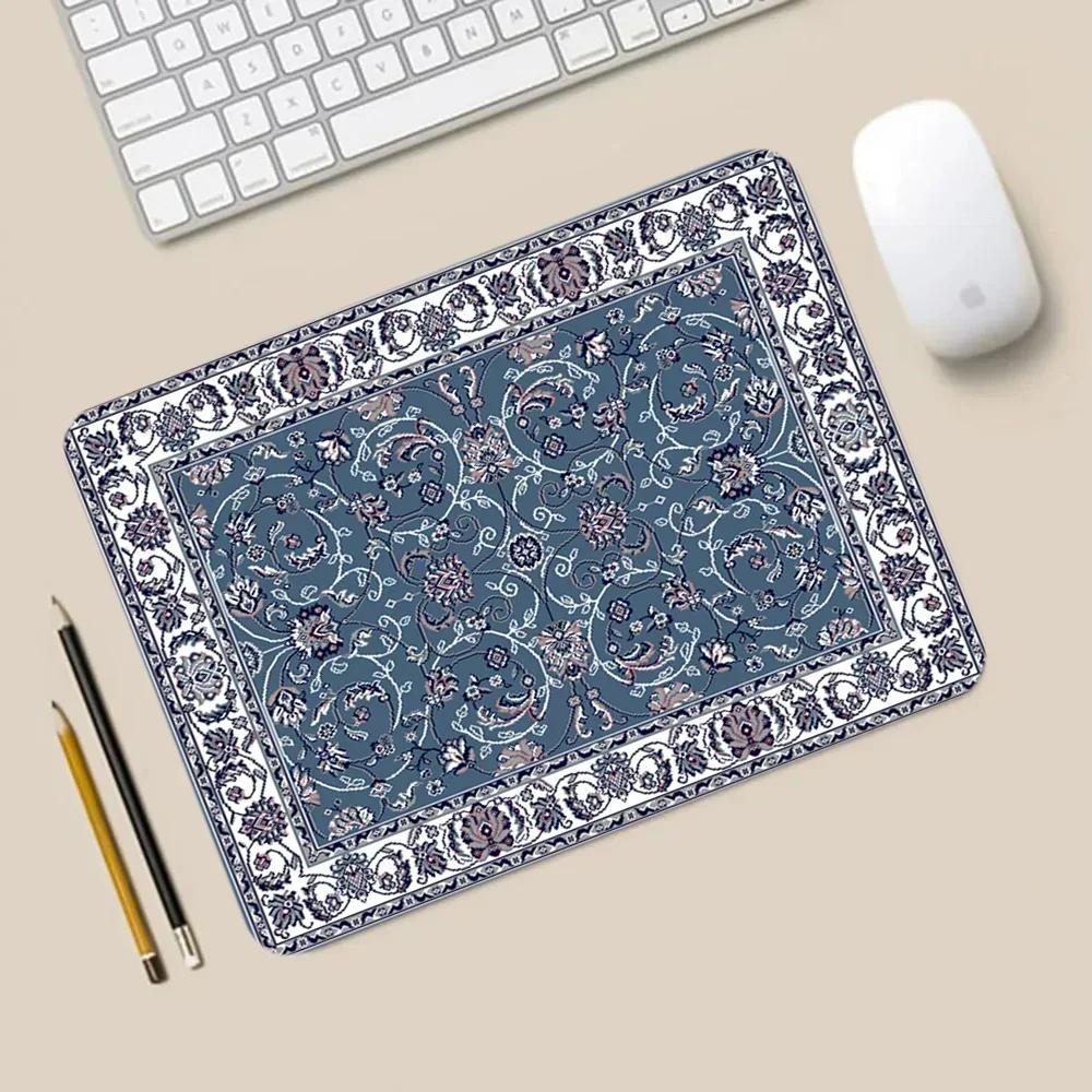 Persian Carpet Computer Laptop Mouse Pads Office Decorative Desk Mats Washable Non-Slip Rubber Desk Carpet Gaming Mat Playmat