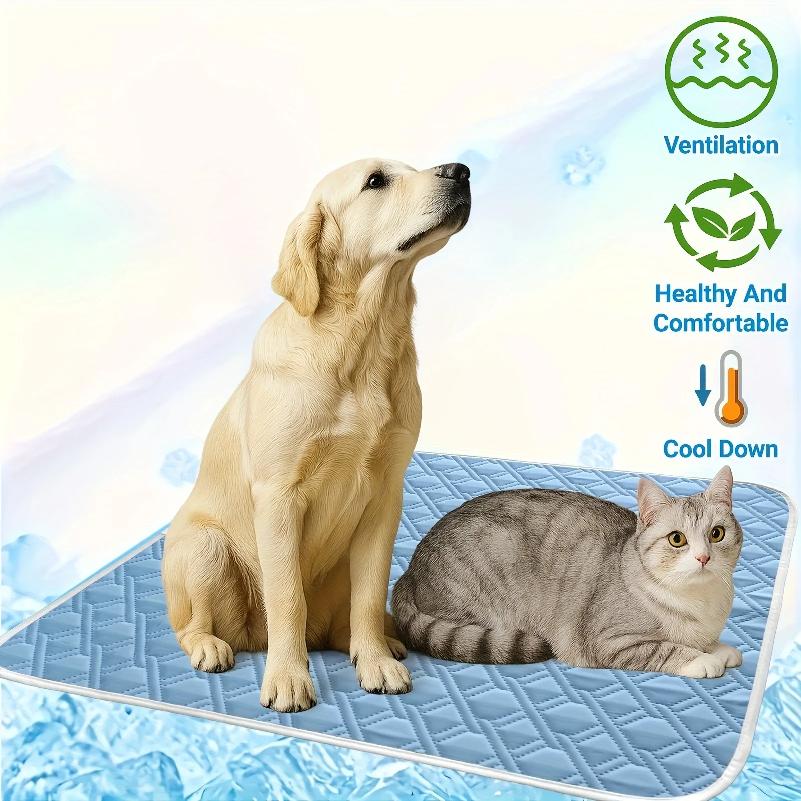 Neue Hundekühlmatte Sommer Waschbar Tragbar Haustier Kühlmatte für Hunde Katze Eis Seide Decke Sofa Atmungsaktive Schlafmatte