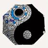 1pc Floral Yin Yang Symbol Automatic Open/Close Umbrella, Umbrella with Cartoon Design, Portable Compact Umbrella for Men & Women, Good Holi