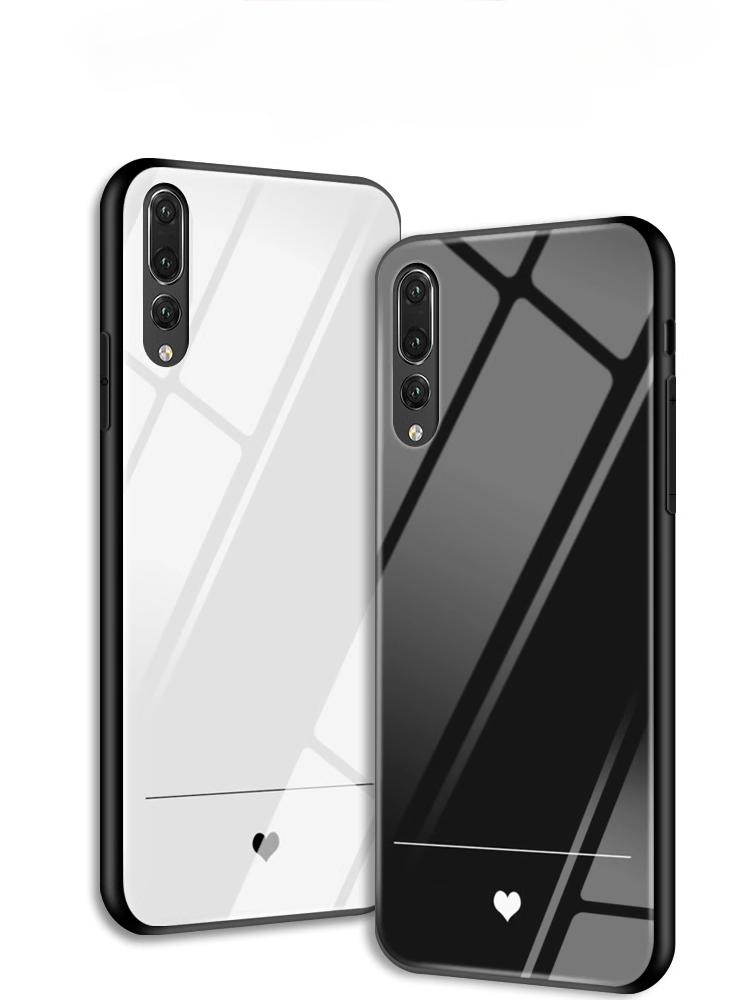 Semplice Custodia per Telefono in Vetro Temperato a Forma di Cuore d'Amore per POCO F7 Ultra F7 Pro X7 M6 Pro X6 F6 X5 F5 Antiurto Copertura Posteriore Rigida Cordino
