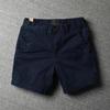 Men's Cotton Casual Shorts: Loose-Fit, Solid Color, Versatile Workwear, Three-Quarter Summer Style