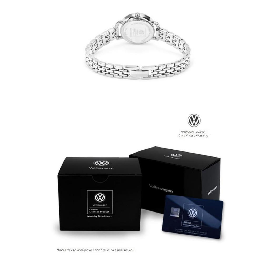 Volkswagen Diamond Stone Metalinis Laikrodis + Apyrankės Rinkinys