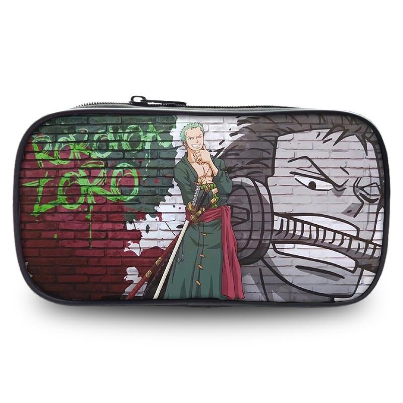 One Piece Luffy Anime Printed Single Layer Stationery Storage Pencil Bag For Students And Office Use
