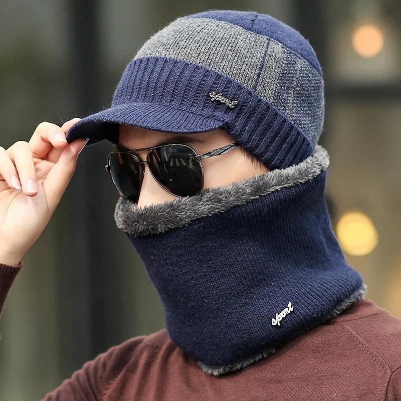 Winter Hats Skullies Beanies Hat Winter Beanies for Men Women Wool Scarf Caps Balaclava Mask Gorras Bonnet Knitted Hat Mens Knitting Peaked Cap