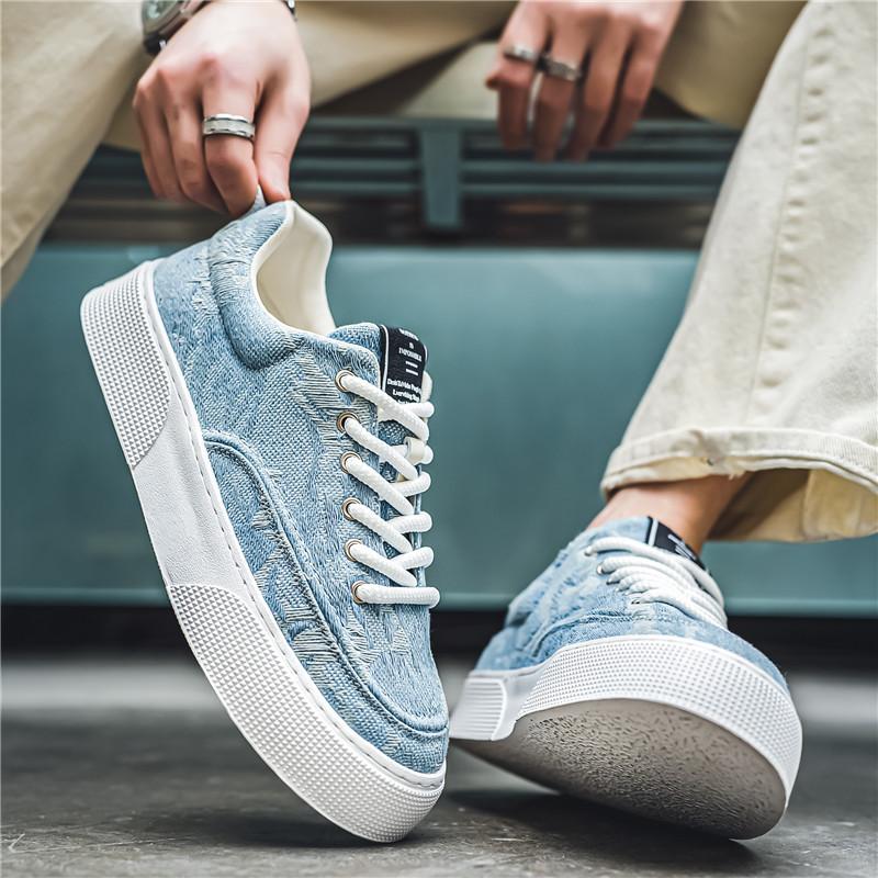 Pantofi bărbați modă nouă cu talpă groasă, model colorat, pantofi de stradă, tendință stradală, casual, versiune coreeană a pantofilor pentru bărbați