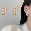 New Trendy Rectangle Shape Drop Earrings Brilliant Bridal Engagement Wedding Jewelry Elegant Female Dangle Earring Nice