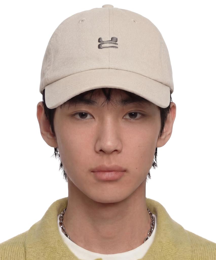 Eondeokeonteulol Four Seasons Cotton Logo Embroidered Basic Soft Top Unisex Ball Cap Uc / Washed B B / Beige