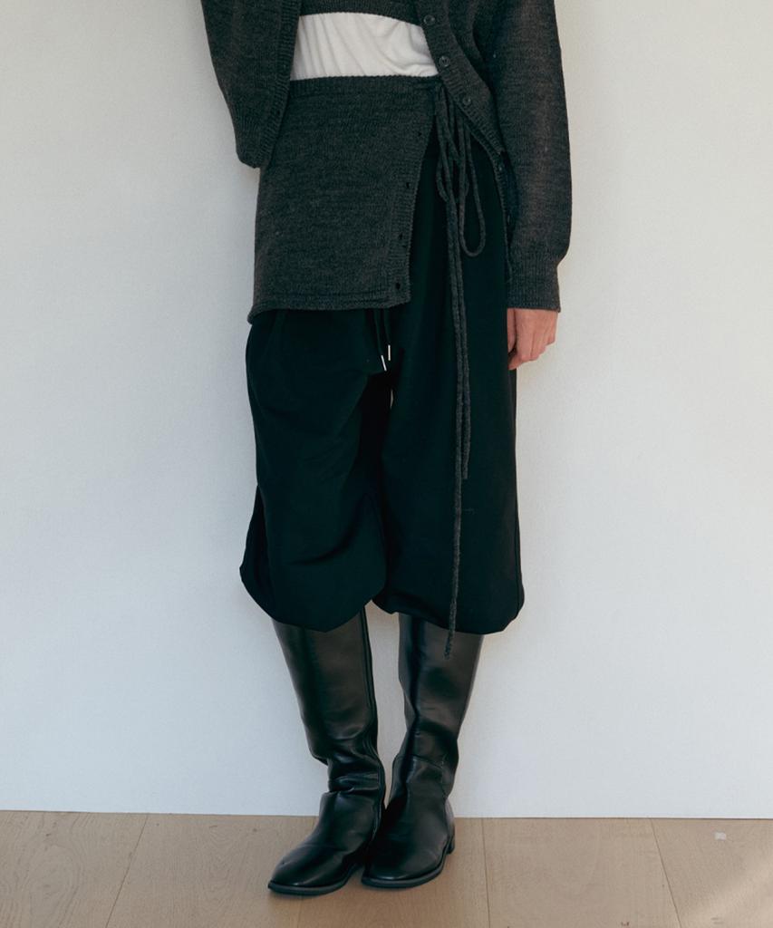 Odier Layering Strap Skirt - Charcoal