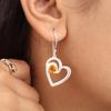 Natural Citrine Gemstone Silver Partywear Earring 1.5" 925 Sterling Silver Jewelry For Anniversary Gift Ce-21-8