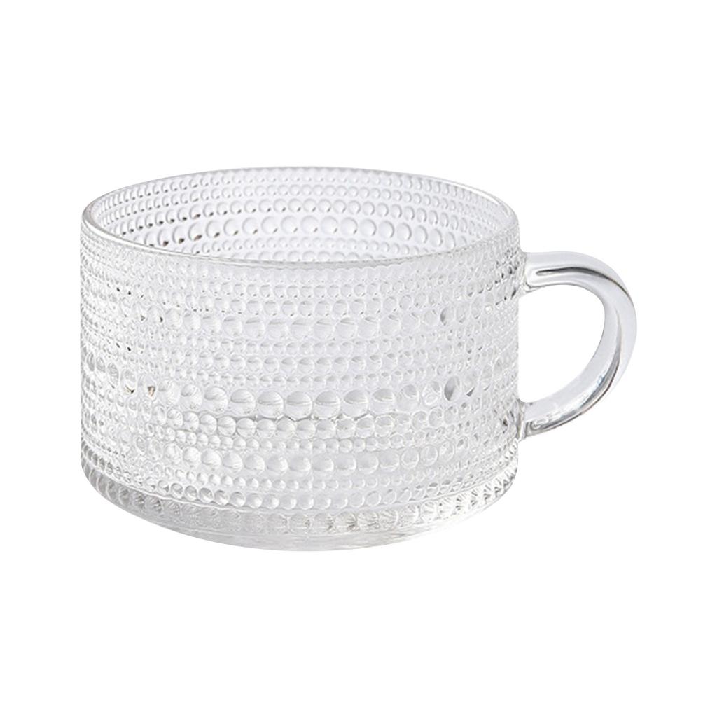 Nordisk Retro Präglade Kristallglasmuggar Transparent Mjölk Machiatto Glas Kaffemugg Dryck Te Glas Saftkopp Med Guldlinje