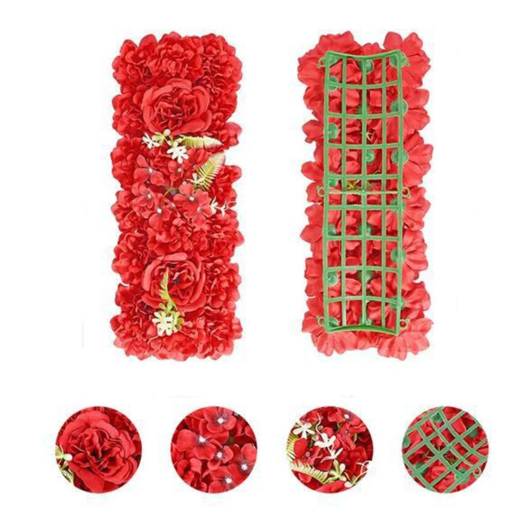 Artificial Rose Flower Panel Shower Decoration Arc Wedding Wall Background Decor Table Arrangement Flower Row Party Supplies