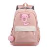 Cute Kawaii Axolotl Print Backpack for Boys and Girls Large Capacity Cartoon Schoolbag Zipper Travel Backpack
