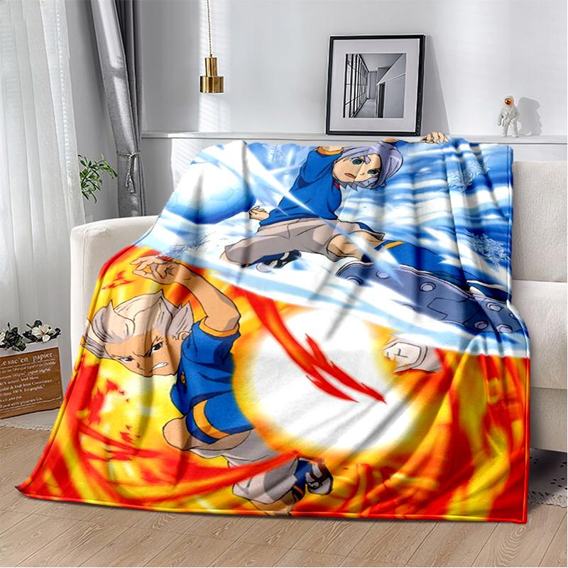 3D Inazuma Eleven Mark Evans Anime Tecknad Mjuk Plyschfilt, Flanellfilt Pläd för Vardagsrum Sovrum Säng Soffa Barn