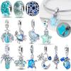 Bedels Koper Blauw Originele Sterren Hart Zirkonia Kameleon Panda Glaskralen Passend Armband Sieraden Dames Doe-het-zelf Accessoires