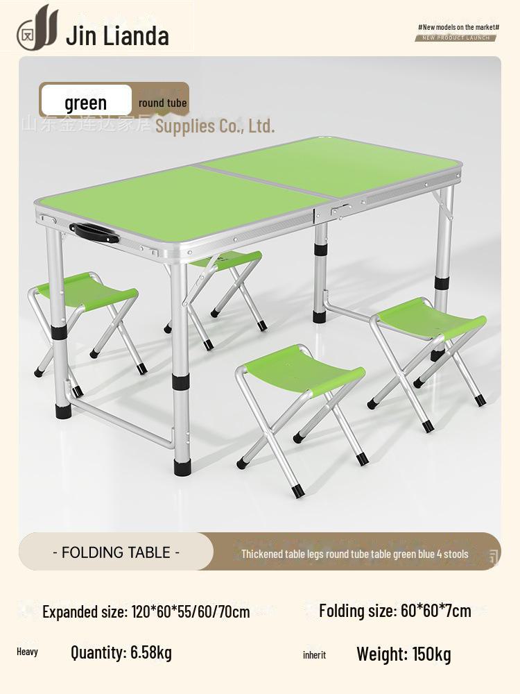 Portable Multifunctional Aluminum Folding Table for Dining and Outdoor Use