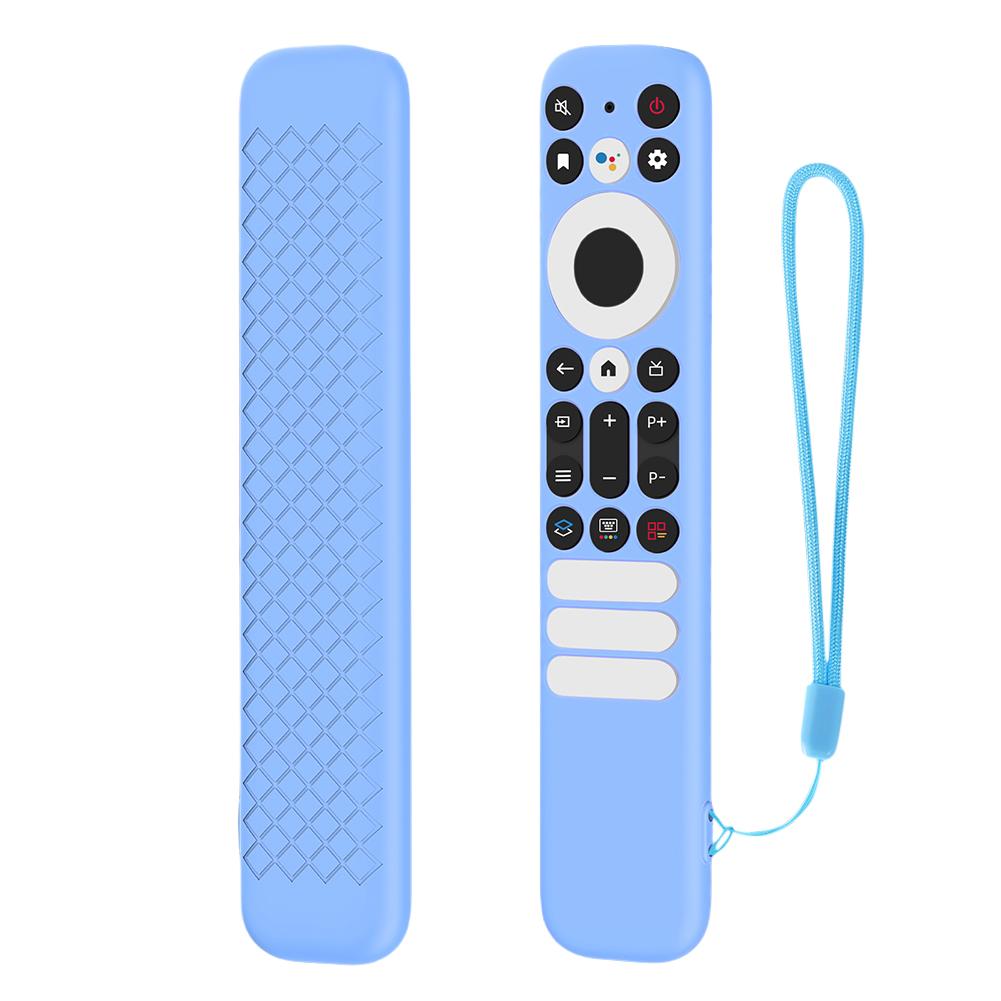 Für TCL Fernbedienung Silikonhülle mit Lanyard Schutzhülle für TCL RC902V FMR1 Sprachfernbedienung Stoßfeste Silikonhaut