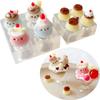 Moldes de Silicona Evergarden para y Gato de Animales en Miniatura Resina Resina Silicona Acabado Espejo Pudín, Dulces, Oso, Conejo, Perro, (conjunto 2) - Postres,