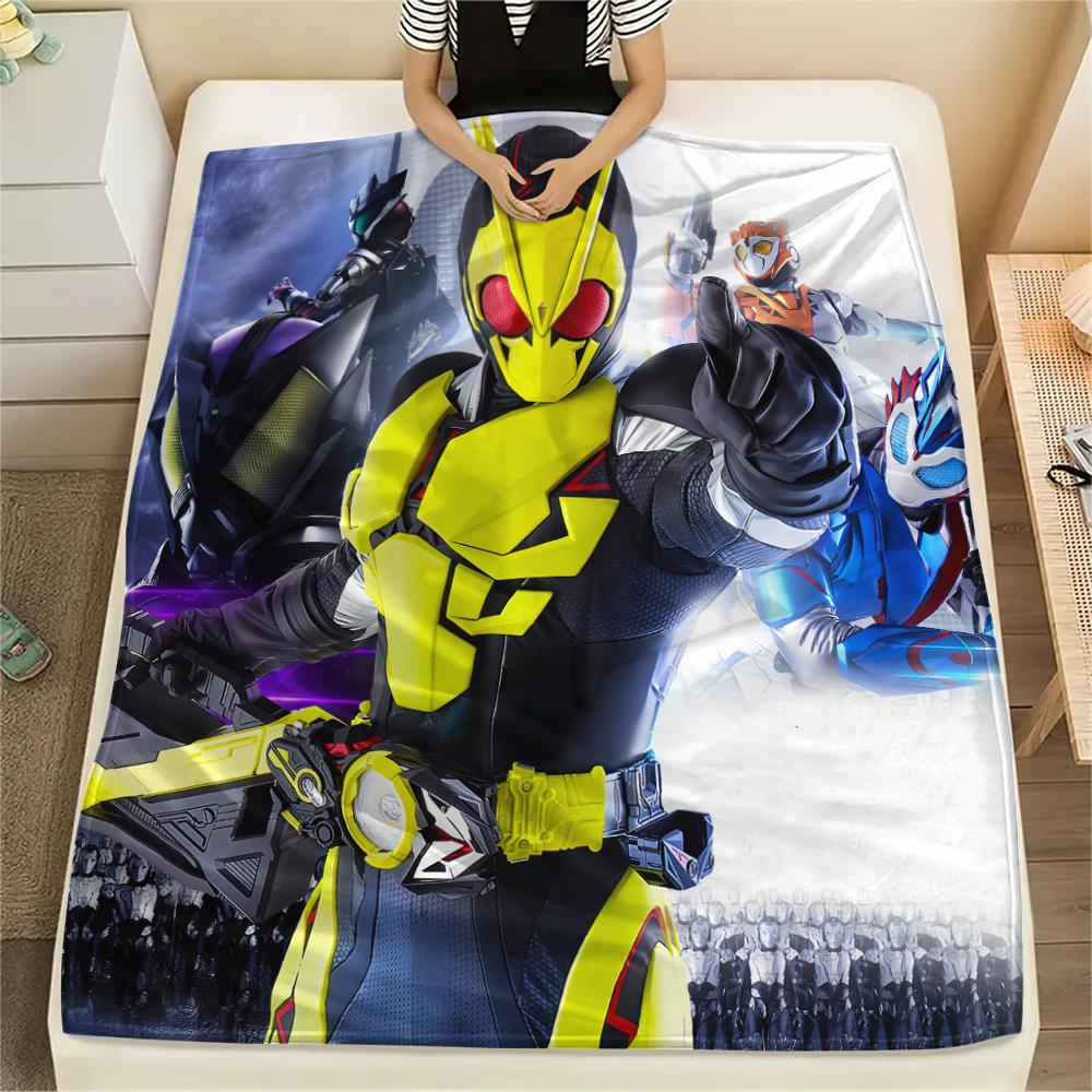 Kamen Rider Hintergrundtextur Motiv Decke, Gemütliche Überwurfdecke für Sofa Bett, Ideales Geschenk für Kamen Rider Fans.chl
