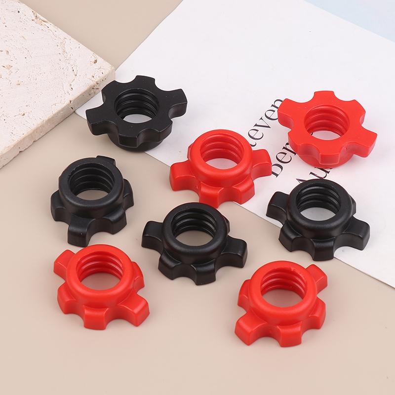 8/16Pcs Barbell Dumbbell Hexagonal Nut Fixing Accessories Home Gym Fitness Equipment Rod Screw Screw Collar Clamp