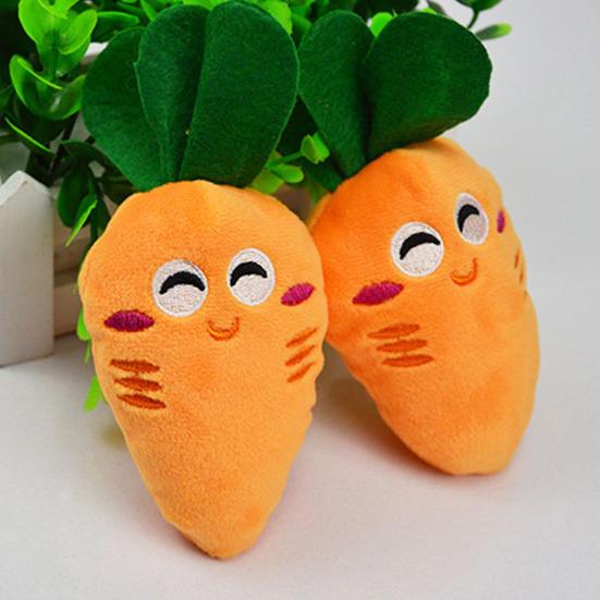 Pet Doll Bright-colored Elastic Plush Pet Squeaker Doll for Home