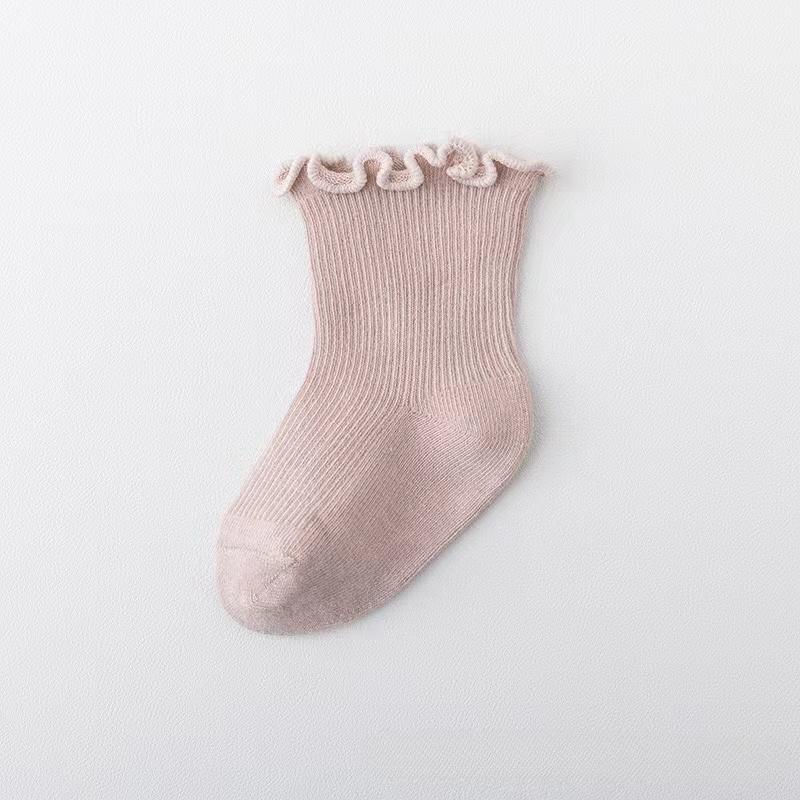 Partij Nieuwe Jongens en Meisjes Retro Effen Kleur Baby Sokken Melk Thee Kleur Peuter Casual Gebreide Kinder Sokken voor 1-3J