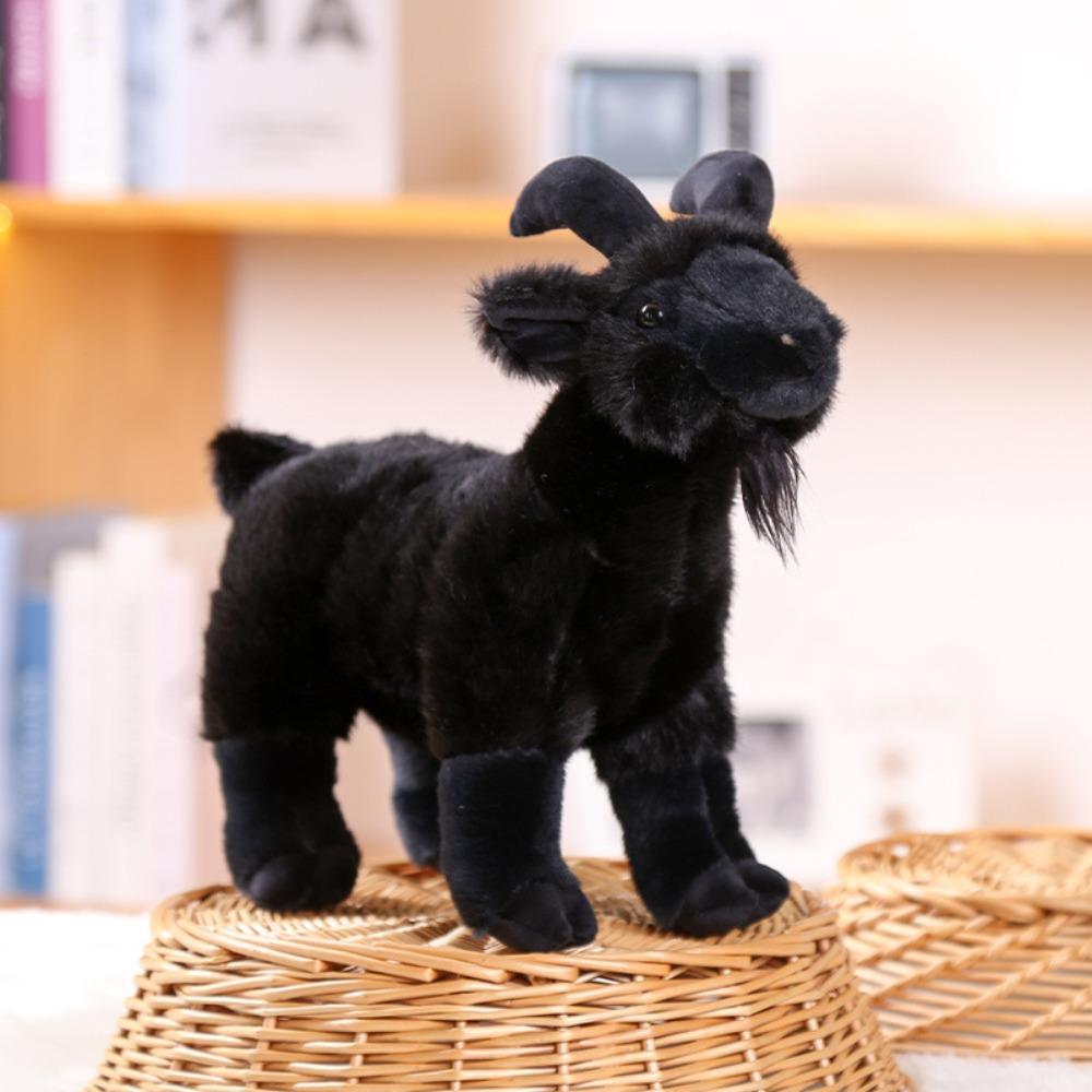 PP-Baumwolle Babyziege Plüschtier Flauschig 18-30cm Gehörnte Schaf Plüschtiere Niedliche Babyziege Schlüsselanhänger Valentinstagsgeschenke