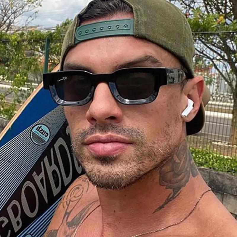 Fashion Hip Hop Punk Sunglasses Retro Small Frame Concave UV400 Protective Eyewear for Men Women Outdoor Travel