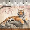 Horizontal Peach Skin Velvet Tapedtry Three Sizes House Decoration Easter Tapestry Wall Decor Room Decor Majestic Tiger