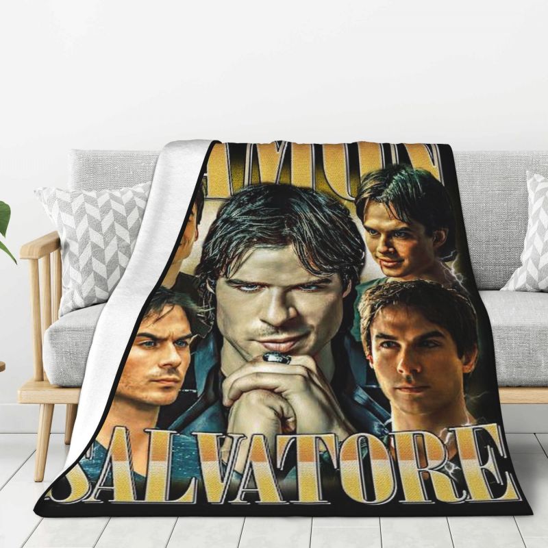 Individuelle The Vampire Diaries Decke Weiches Fleece Frühling Herbst Warme Flanell Überwurfdecken für Sofa Zuhause Schlafzimmer Steppdecke