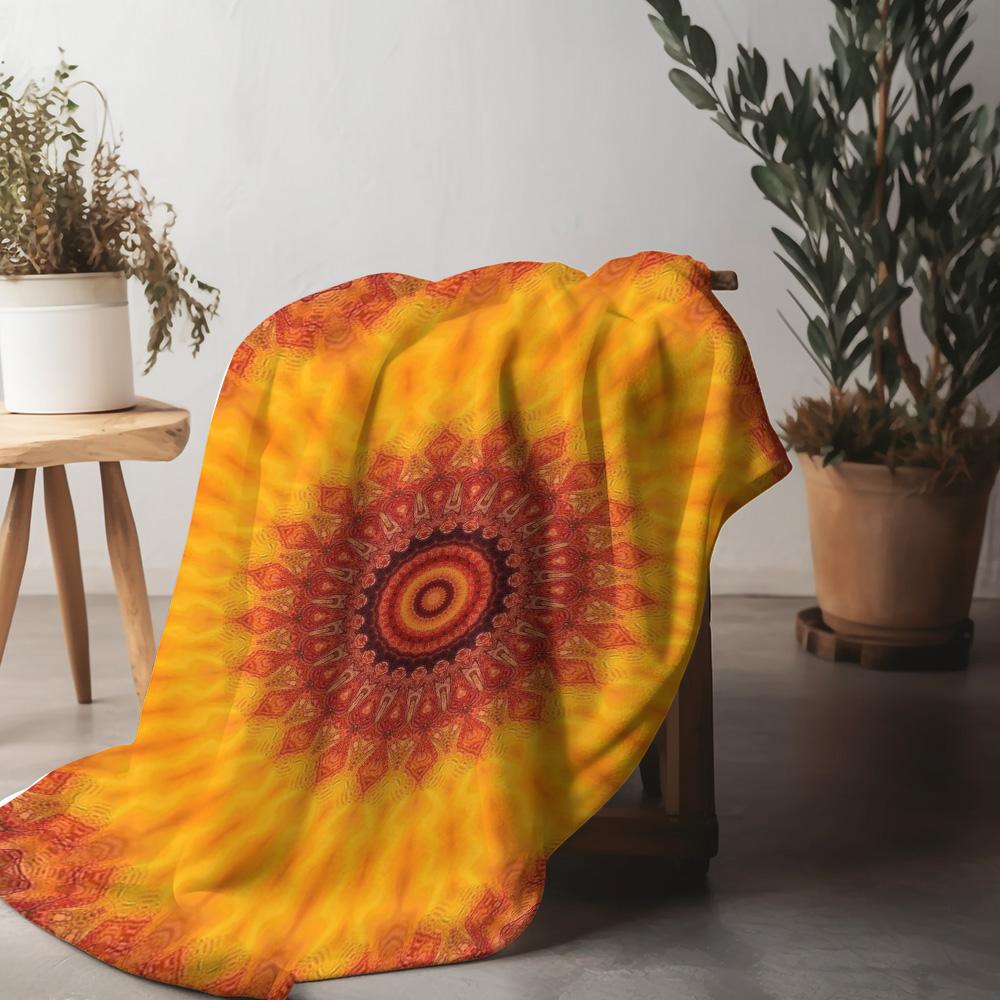 Boho Mandala Psychedelická Tapiserie Deku Indický Etnický Domácí Dekor Nástěnný Závěs Potah na Polštář Festivalový Dárek
