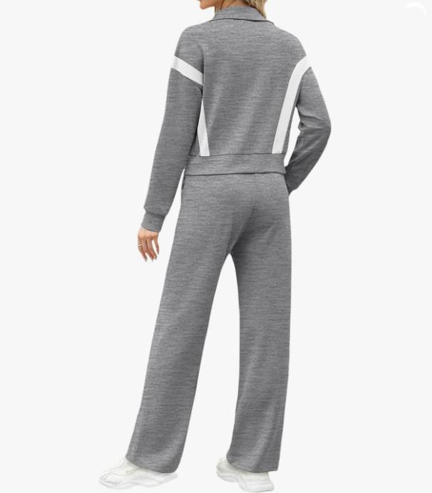 Ensemble de vêtements de sport décontractés pour femmes 2025: Cardigan Top & Pantalon Large