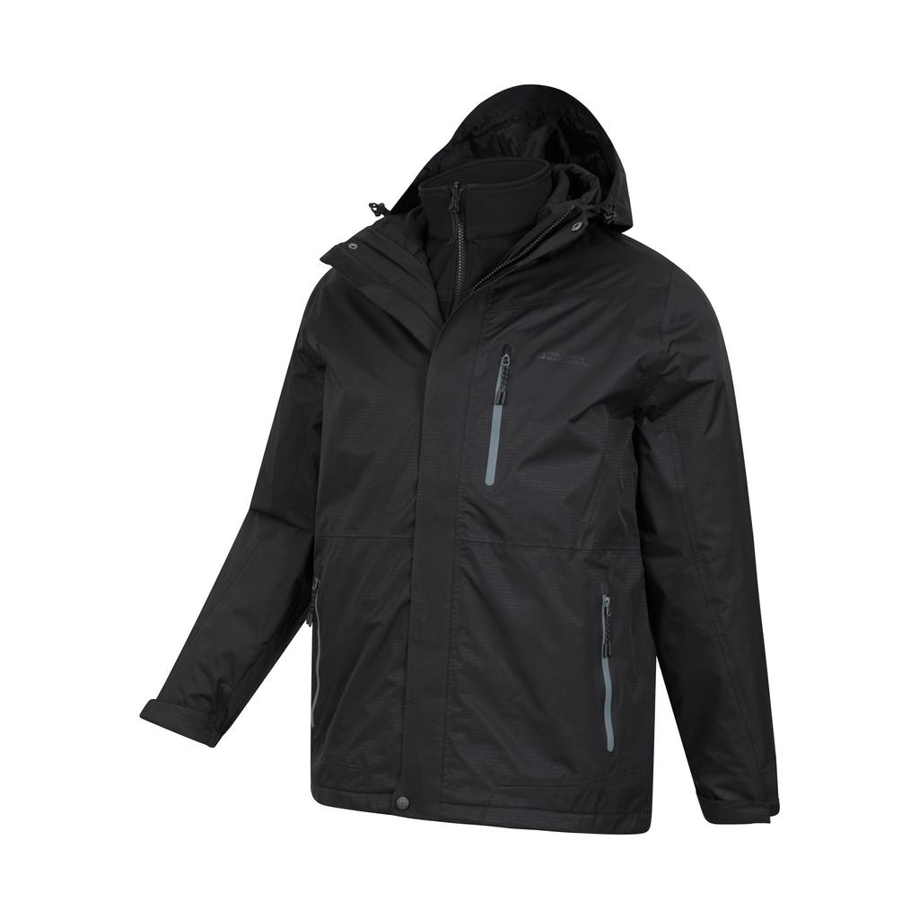 Mountain Warehouse Mens Bracken Extreme 3 In 1 Waterproof Jacket