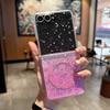 Luxe Glitter Kleurverloop Transparante Magnetische Telefoonhoes voor Samsung Galaxy Z Flip 7 FE 6 5 4 3 voor Magsafe Draadloos Opladen Cover
