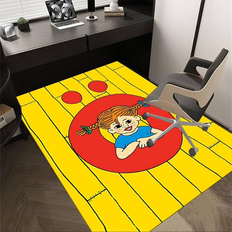 1PC Pippi Longstocking Extra Large Non Slip Floor Carpet, Office, Family, Bedroom, Studio Large Area Rug Indoor Rugs