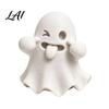 Unique Holiday Gifts Halloween Ghost Figurine 3D Printed Cute Face Statue Spooky Funny Gift Tabletop Ornament for Shelf Desk Home Party