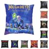 Megadeths Heavy Metal Band rzuć poszewka na poduszkę Home Decor niestandardowy kwadratowy rdza w pokoju poszewka na poduszkę 40x40cm poszewka na poduszkę na sofę