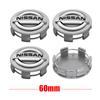 4 Stück 60mm Auto Radmitte Nabendeckel Felgenabdeckung Für Nissan X-trail Qashqai J10 J11 Note Juke Patrol Leaf Tiida Autozubehör