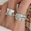 2 STÜCKE Ring Für Frauen Schmuck Breite Einfache Offene Vintage Handgemachte Ring Allergie Für Party Geburtstag Geschenk