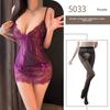 Purple Pure Desire Suspender Nightdress Hollow Lace Transparent Bed Sexy Pajamas Flirting