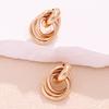 Gold geometric chain stud earrings jewelry women's niche high-end sense versatile earrings earrings Yiwu accessories