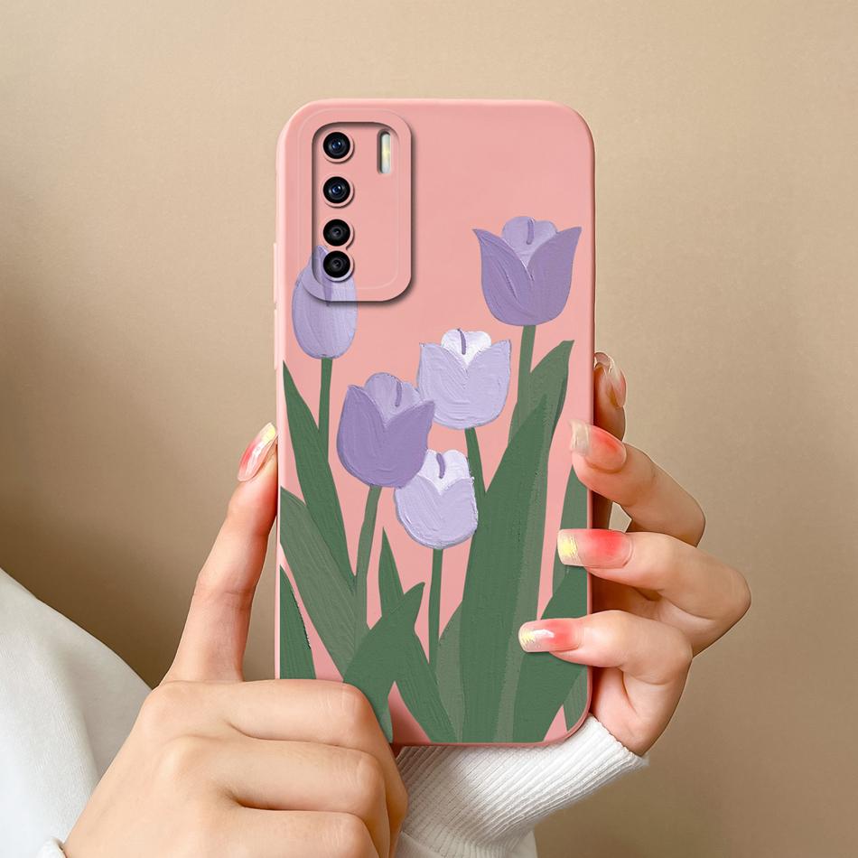 For Oppo F15 F17 Pro Phone Case Coconut Tree Soft Smooth Liquid Silicone Bumper For Oppo F 15 F 17 Camera Protection Back Cover