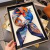New Striped Silk Scarf Simulation Silk Small Square Scarf Simple Fashion Professional Scarf Silk Scarf Square Scarf High-end Matching
