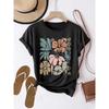 Women'S Floral Graphic 3D Print T-Shirt Casual Crew Neck Short Sleeve Top Knit Fabric Regular Length All-Season Fashion Clothing