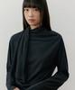REORG Ref One-Side Shirring Pola Scarf Charcoal