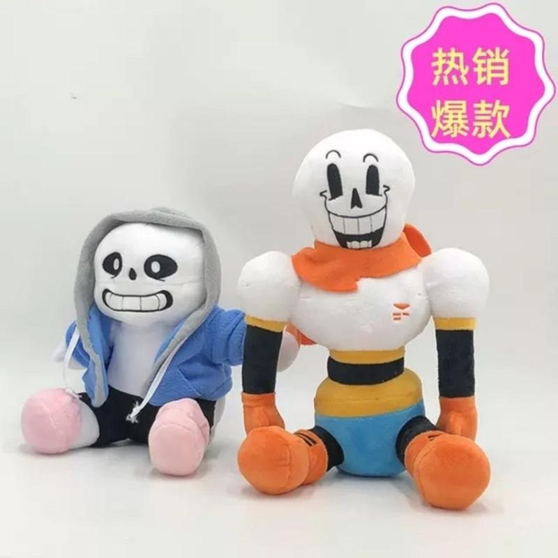 Peluche Gioco Undertale Bambola Sans Seduto Bambola Zombie Blu Bambola Scheletro