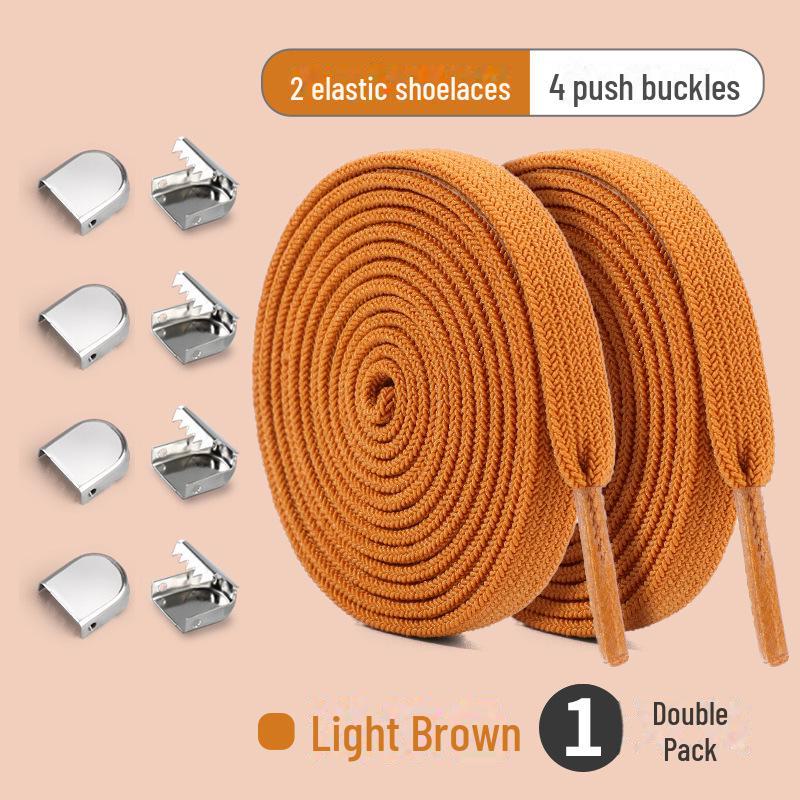 White No-Tie Elastic Shoelace Buckle for Adults & Kids