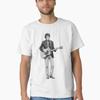 Bob Dylan Vintage Schets Gitaar Portret T-shirt